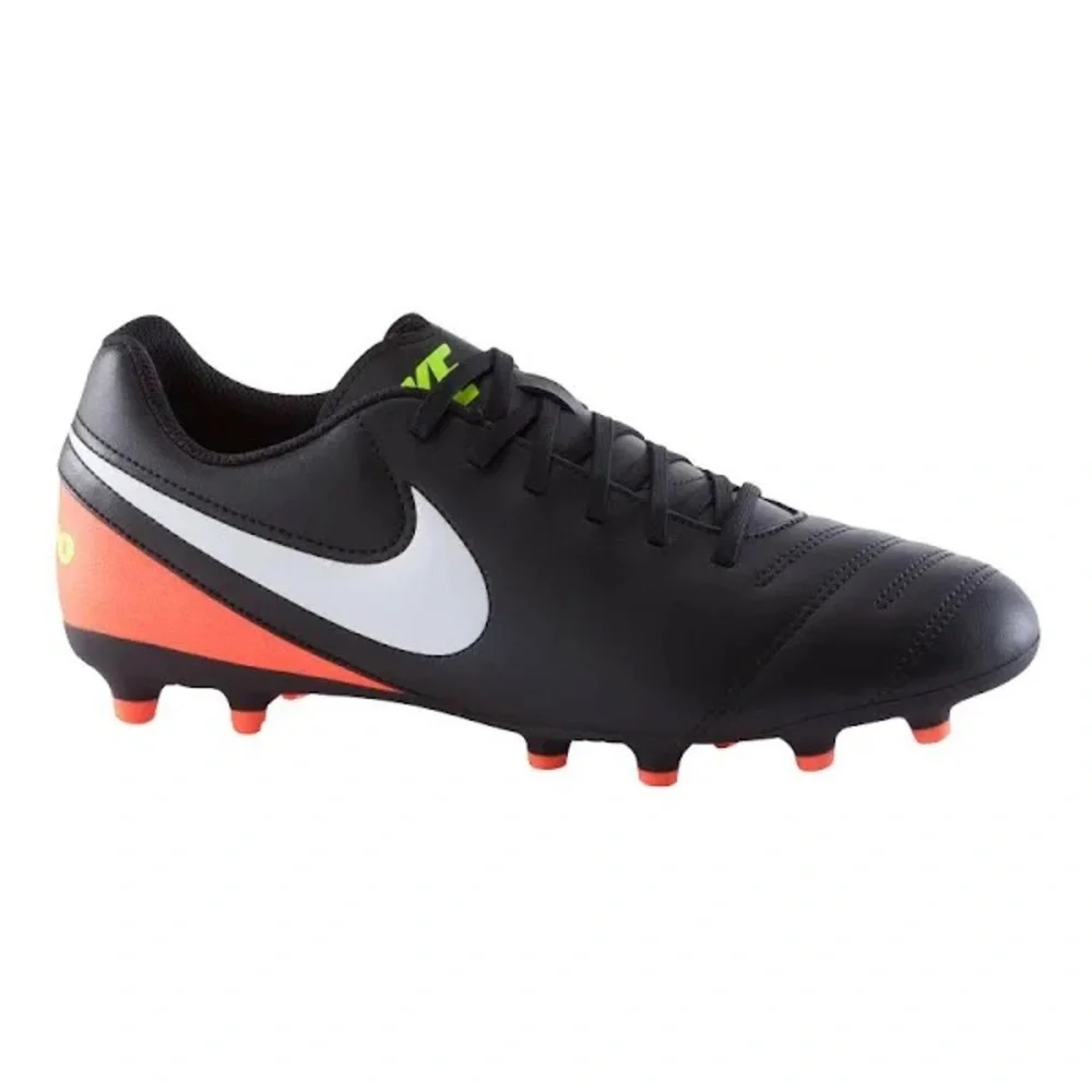Nike Tiempo Rio III Soccer‎ FG black white hyper orange volt youth 1.5